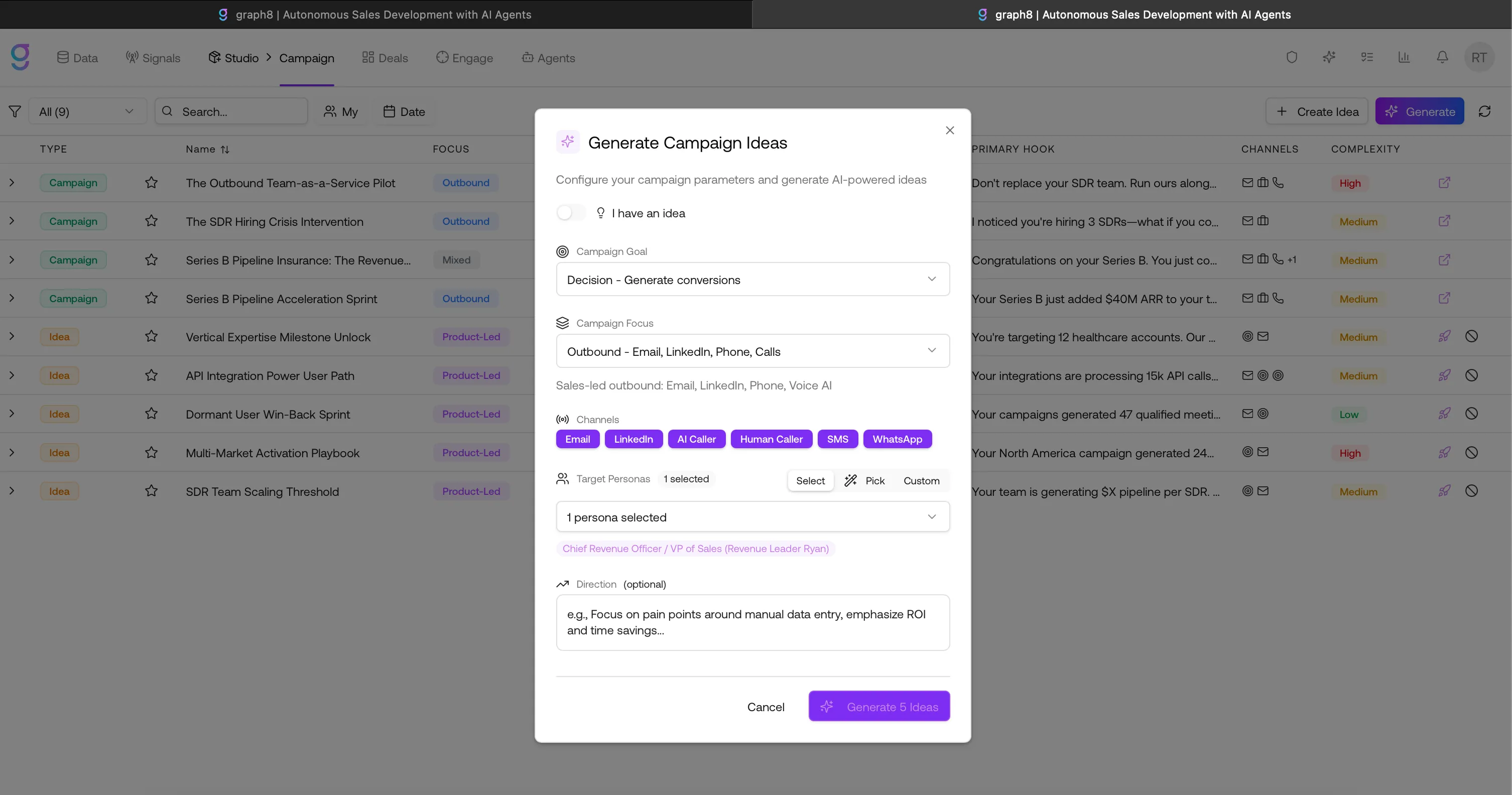 Generate campaign ideas